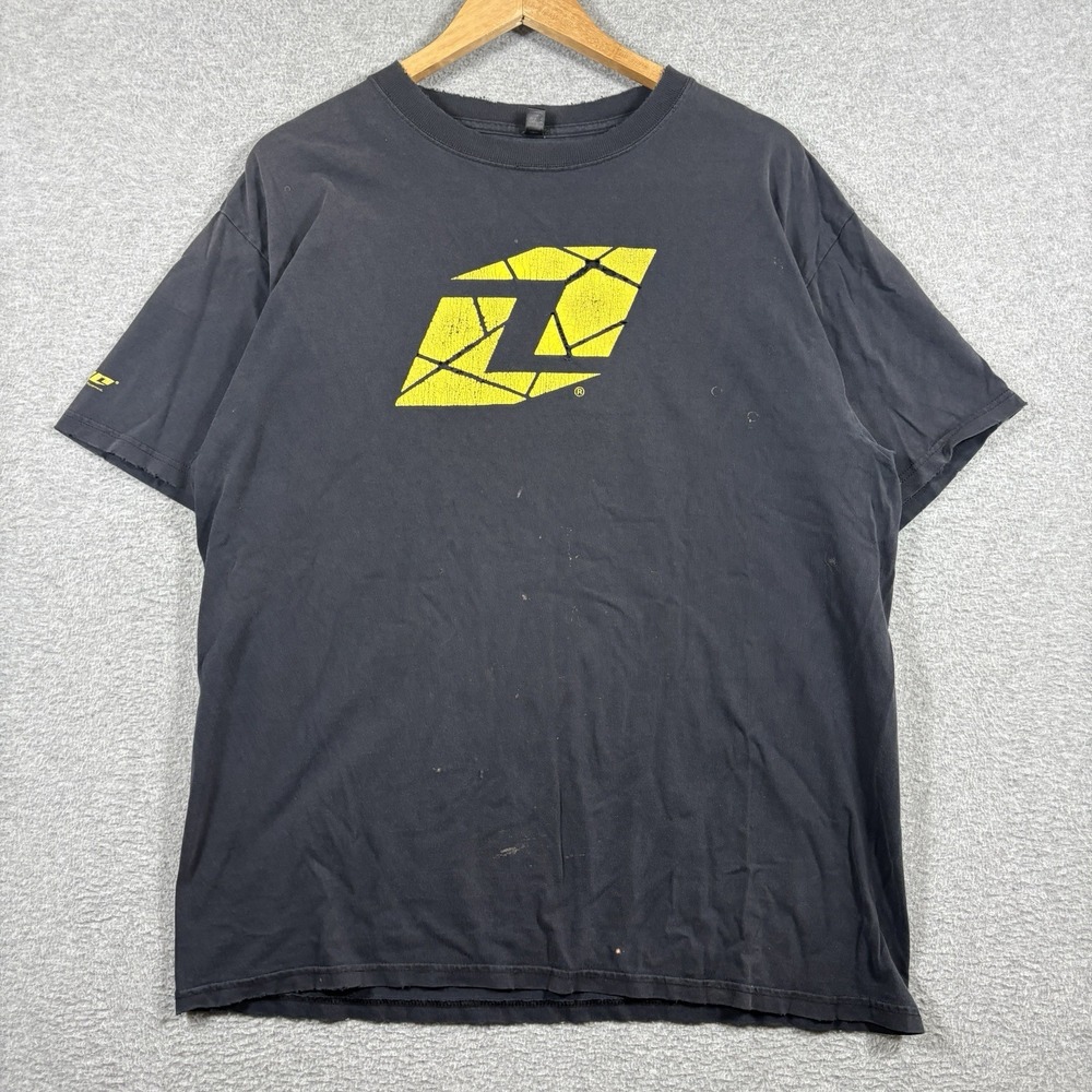 Vintage 2000s One Industries Motocross T Shirt XL Faded Black Distressed Moto MX